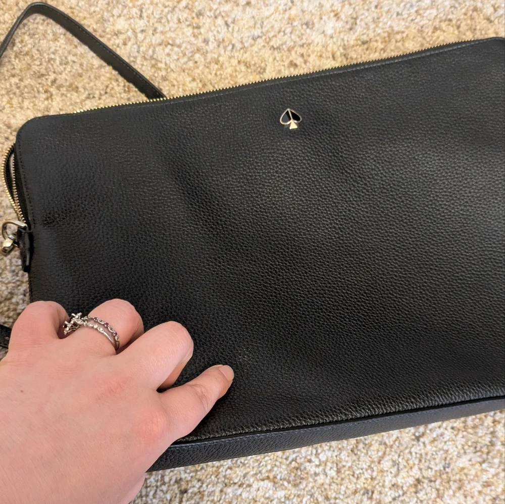 Kate Spade Polly Slim Laptop Sleeve Bag In Black